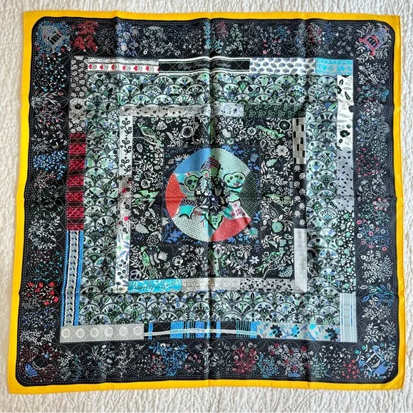 Hermès Pique Fleuri de Provence Silk Scarf 90cm Christine Henry Rare - Picture 3 of 8